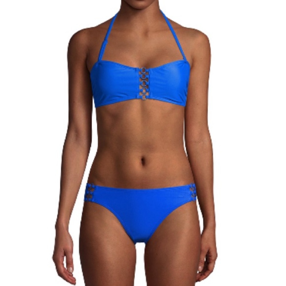 💙No Boundaries Blue Metal Ring Swimsuit Top💙